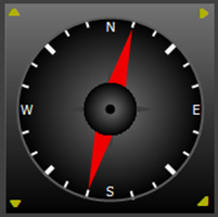 A black compass with red point

Description automatically generated